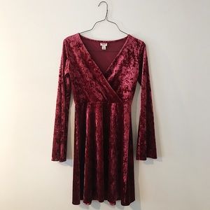 Velvet Bell Sleeve Dress